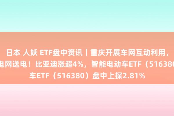 日本 人妖 ETF盘中资讯｜重庆开展车网互动利用，新动力汽车反向为电网送电！比亚迪涨超4%，智能电动车ETF（516380）盘中上探2.81%